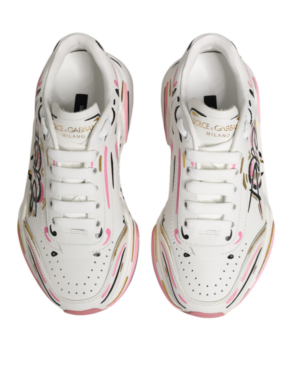 Dolce & Gabbana Mehrfarbige handbemalte DAYMASTER Sneaker Schuhe