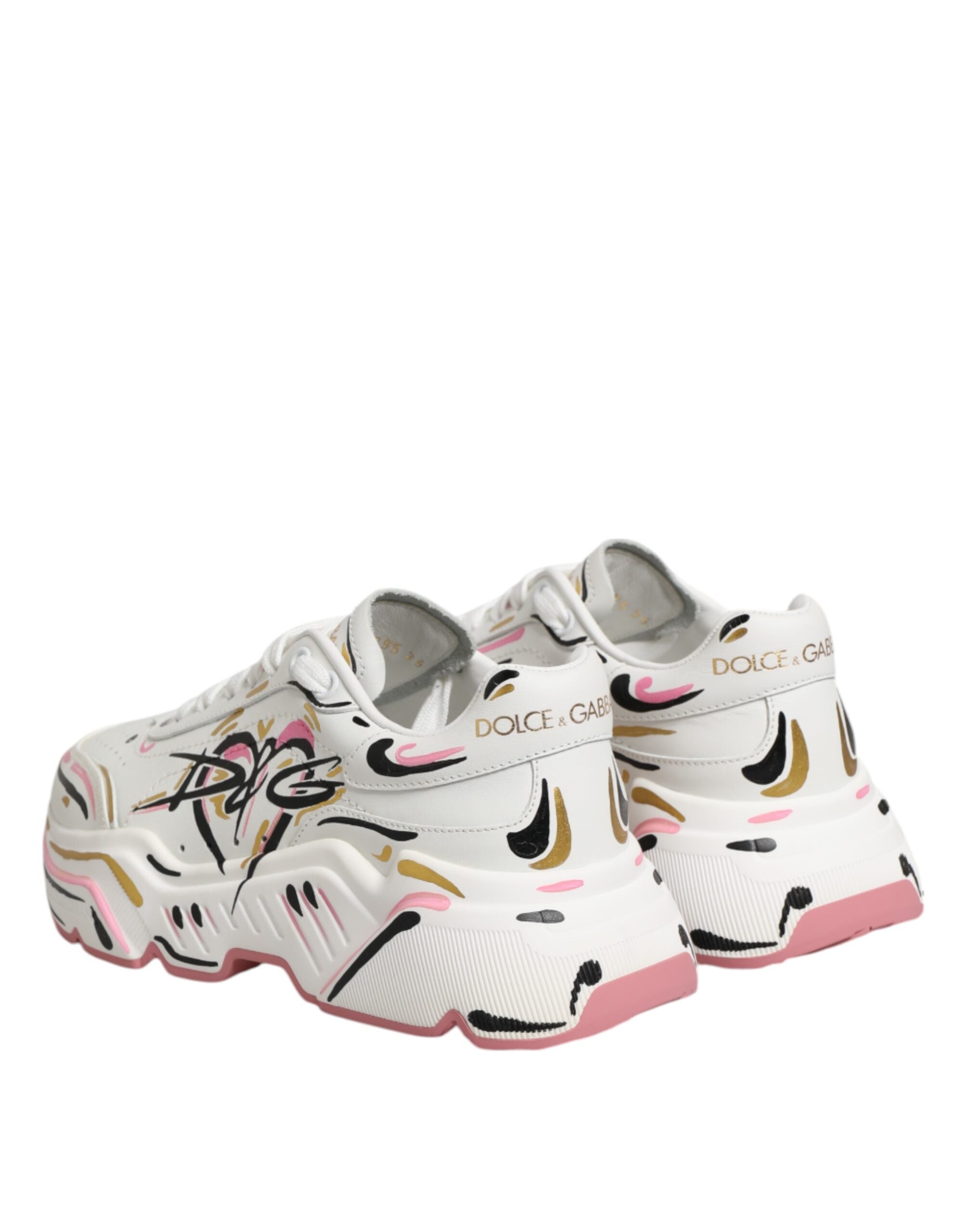 Dolce & Gabbana Mehrfarbige handbemalte DAYMASTER Sneaker Schuhe