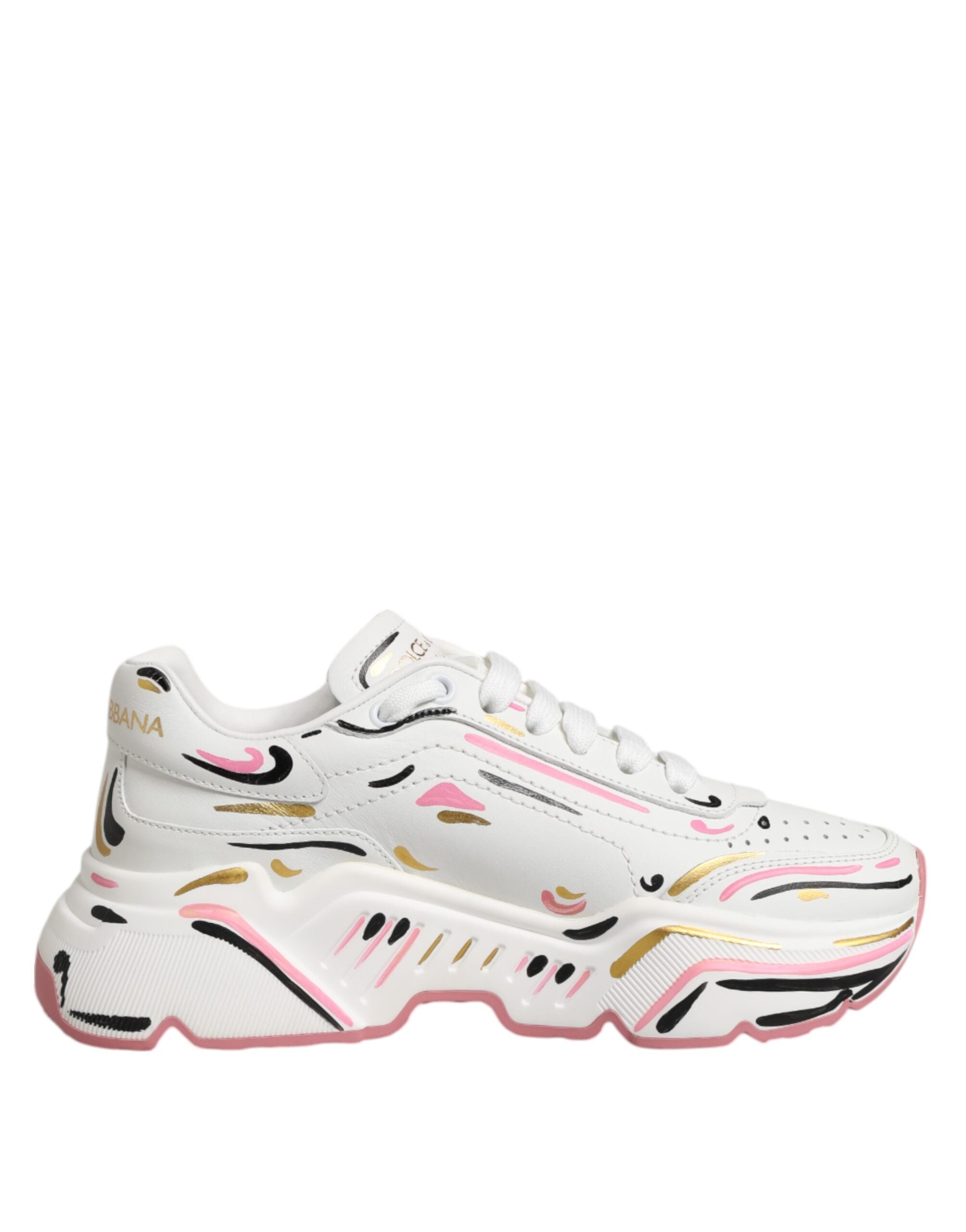 Dolce & Gabbana Multicolor Hand-Painted DAYMASTER Sneakers Shoes