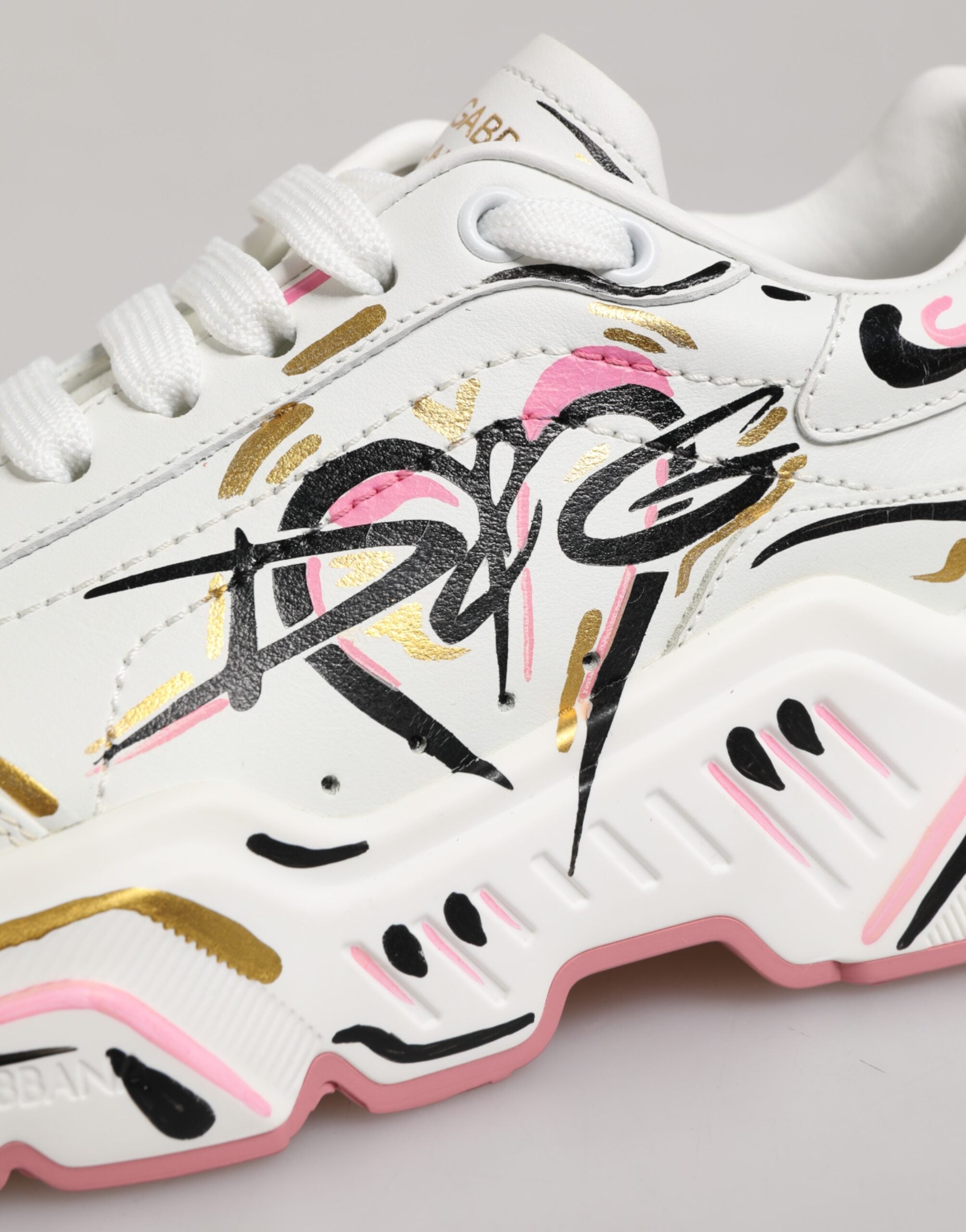Dolce & Gabbana Multicolor Hand-Painted DAYMASTER Sneakers Shoes