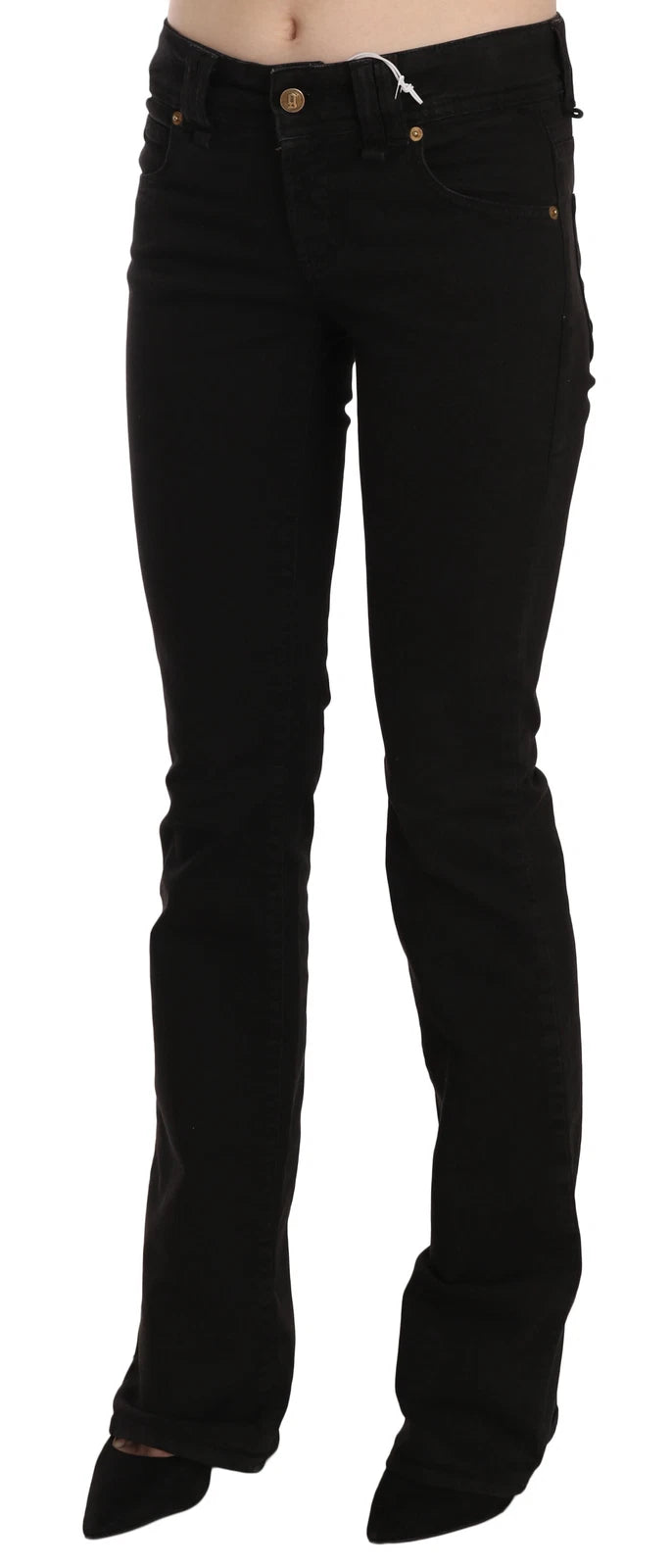 John Galliano Schwarz Niedrige Taille Schlankes Bein Skinny Denim Freizeithosen Jeans