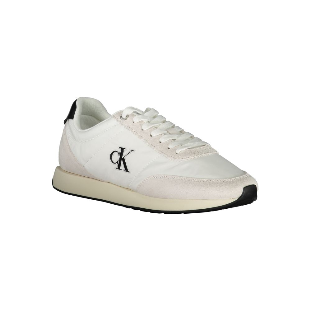Calvin Klein White Polyester Men's Sneakers
