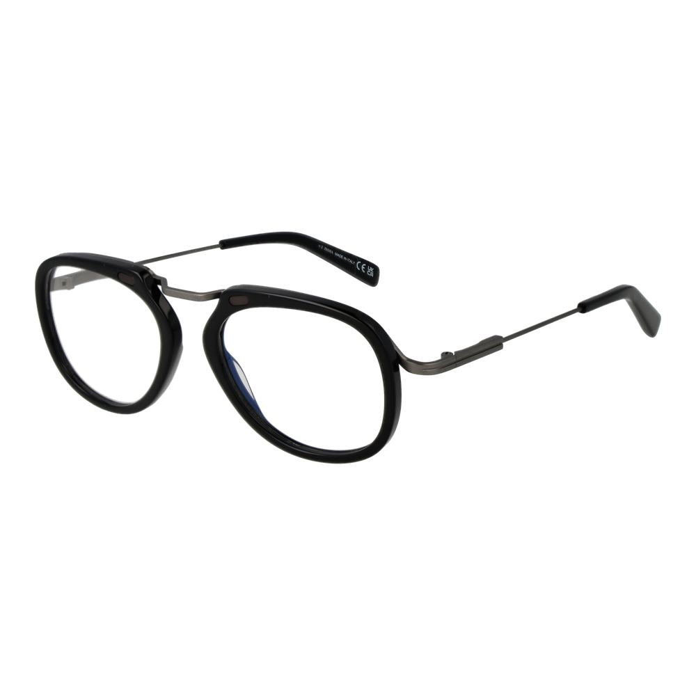 Ermenegildo Zegna Schwarze Metallbrille (Gestell)