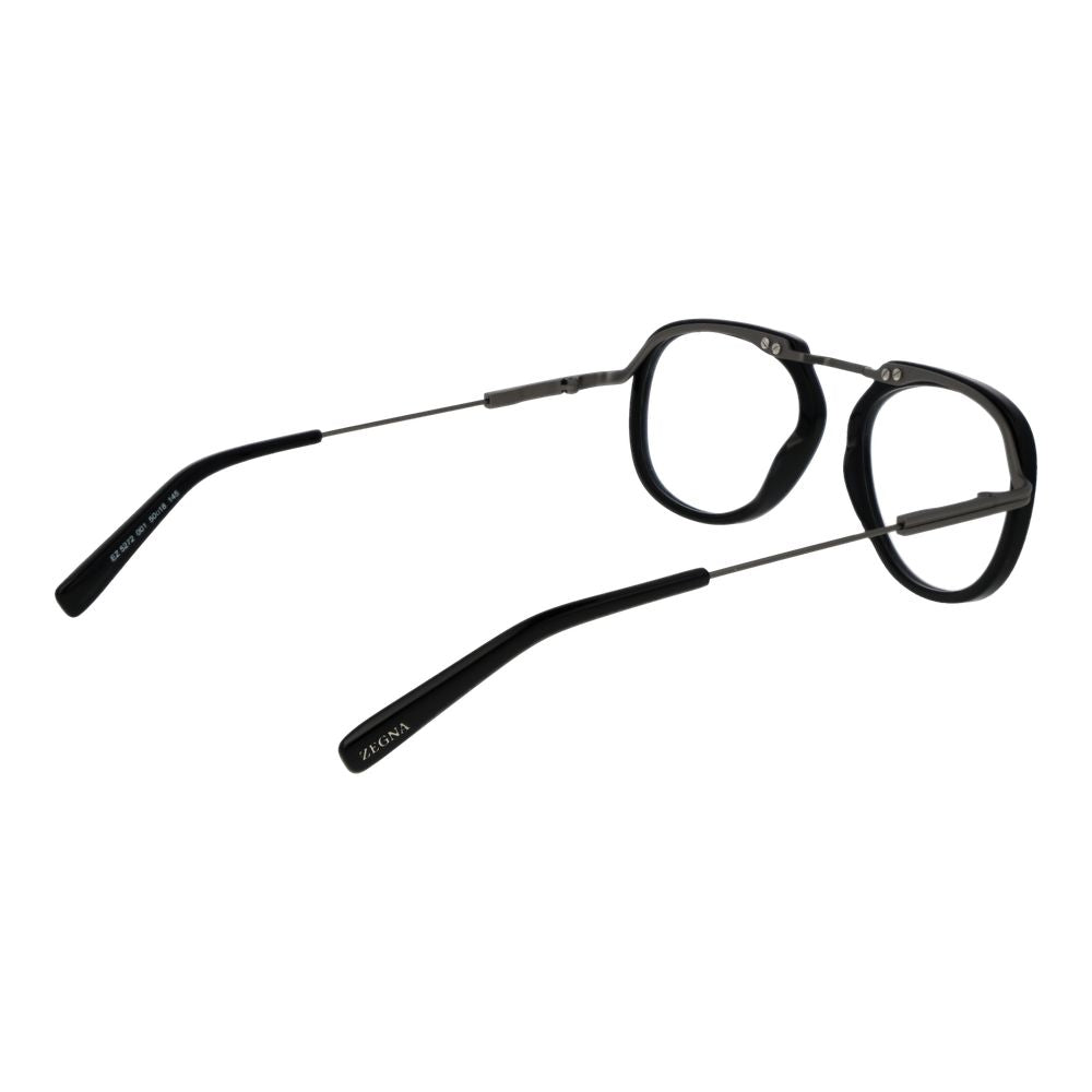 Ermenegildo Zegna Schwarze Metallbrille (Gestell)