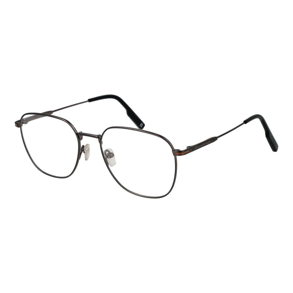 Ermenegildo Zegna Graue Titan-Brillenfassung
