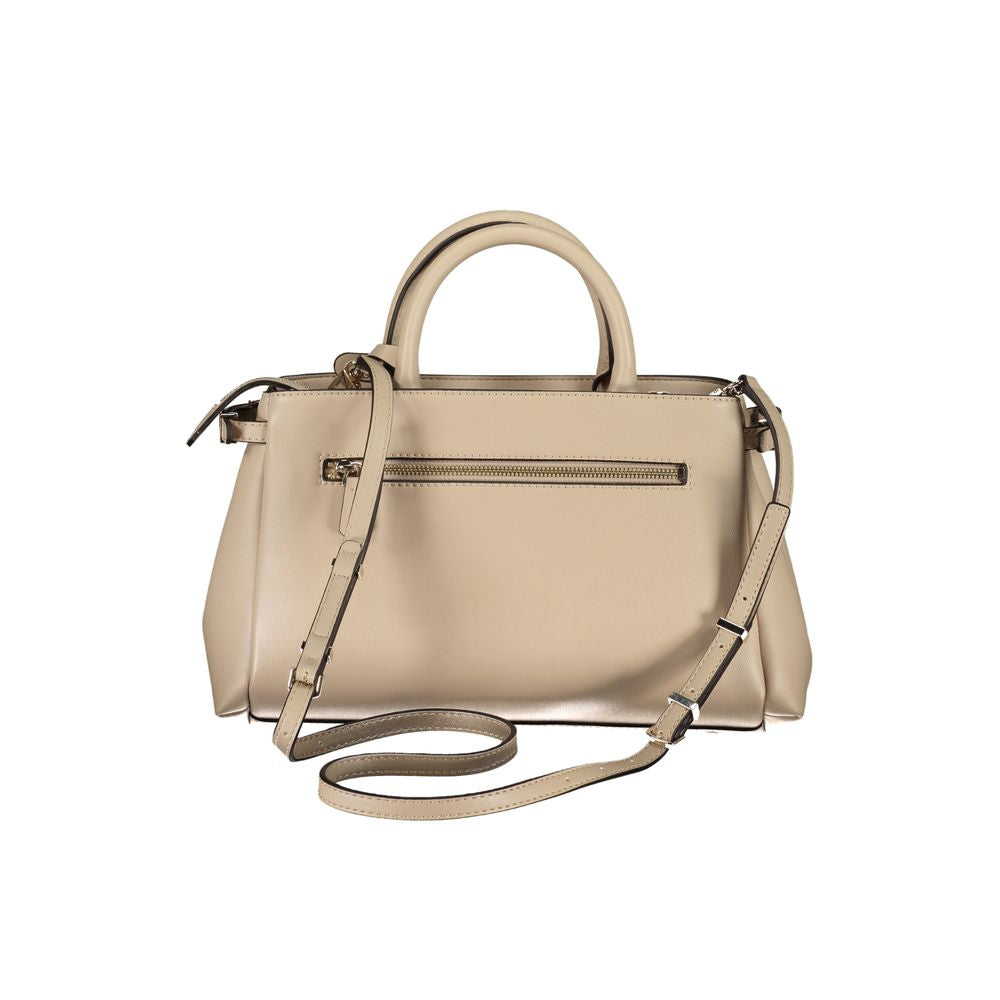 Guess Jeans Beige Polyethylen Frauen Handtasche