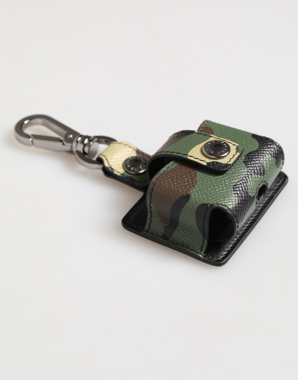 Dolce & Gabbana Multicolor Camouflage Leder Metall Accessoire Airpods Fall