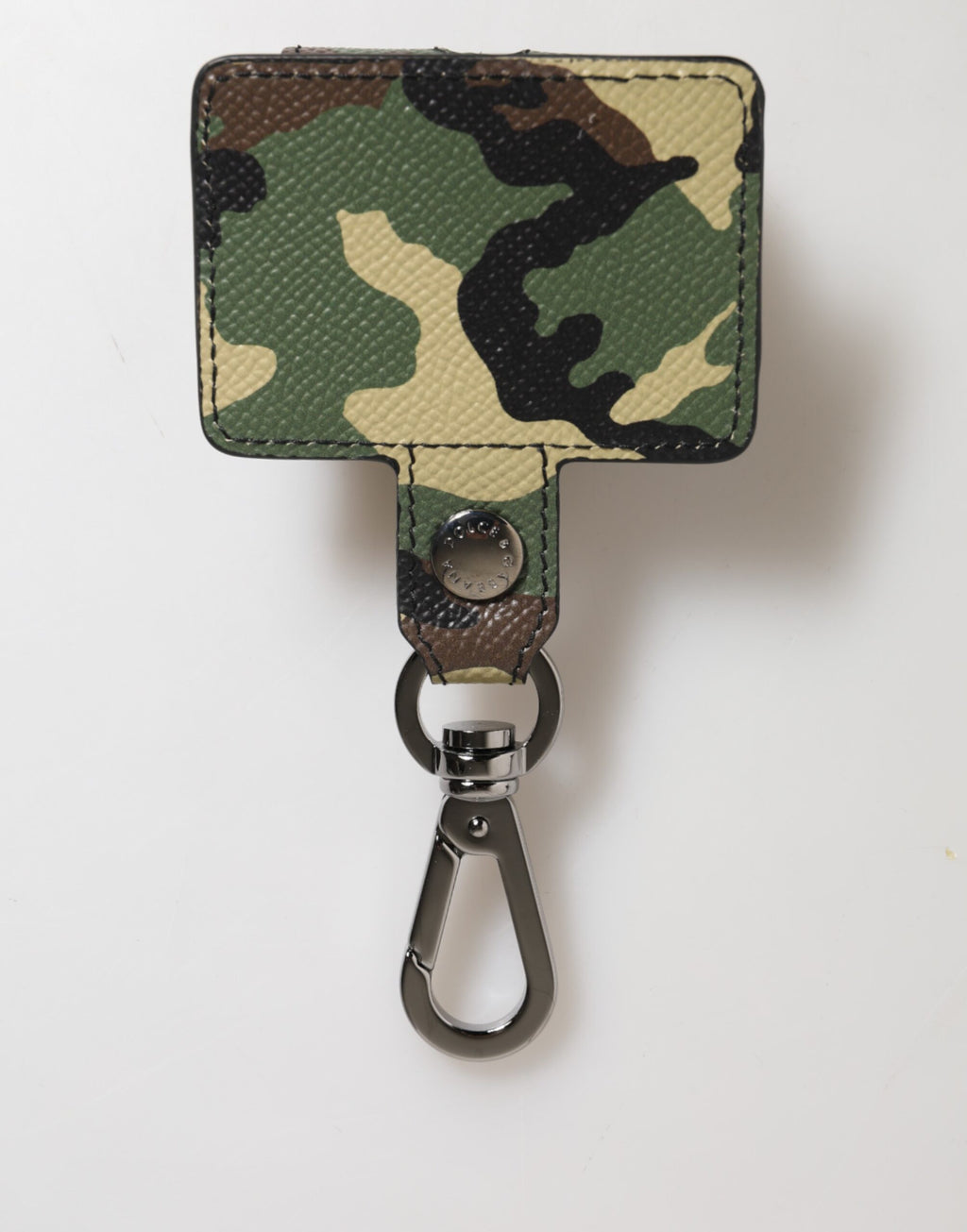 Dolce & Gabbana Multicolor Camouflage Leder Metall Accessoire Airpods Fall