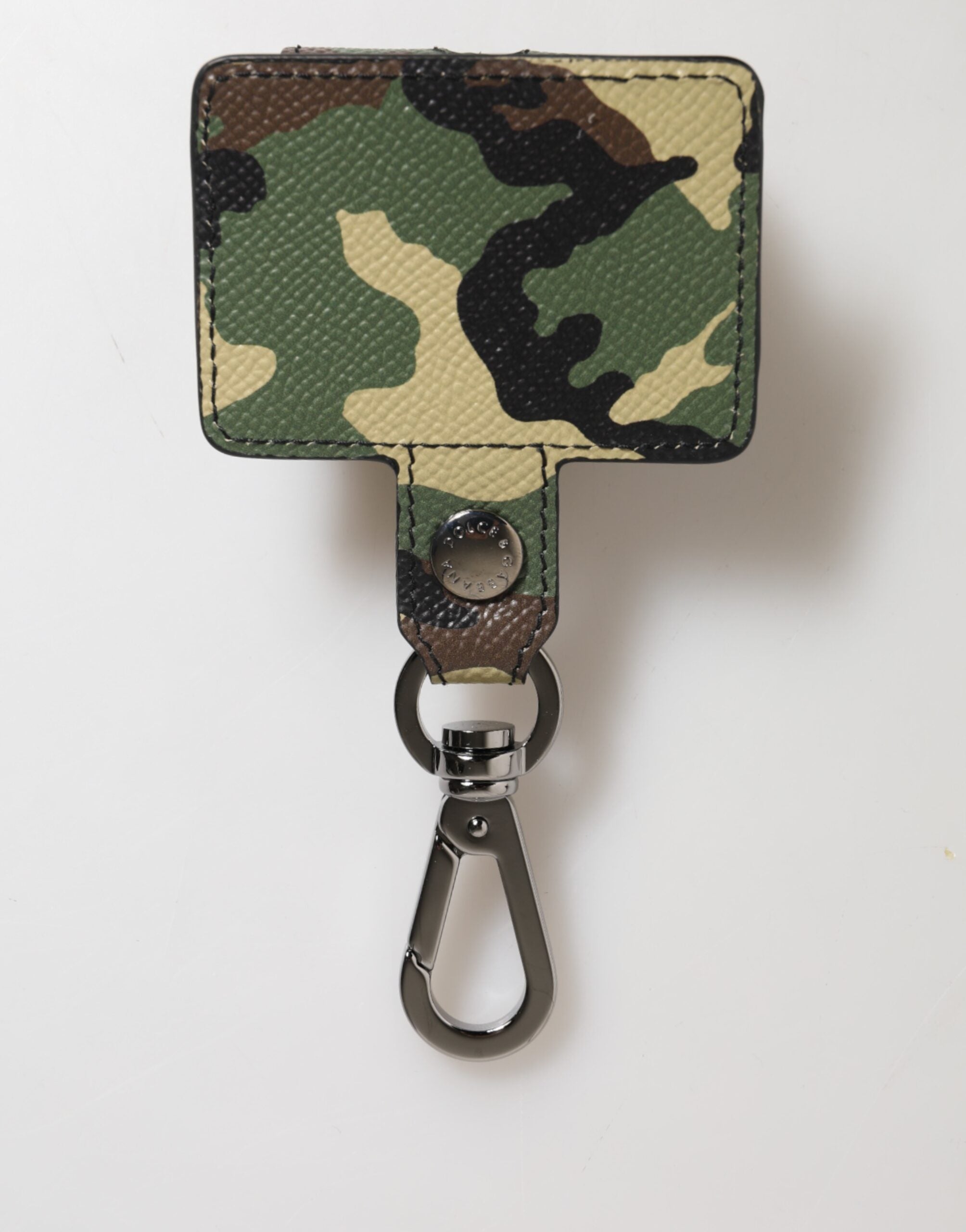 Dolce & Gabbana Multicolor Camouflage Leder Metall Accessoire Airpods Fall