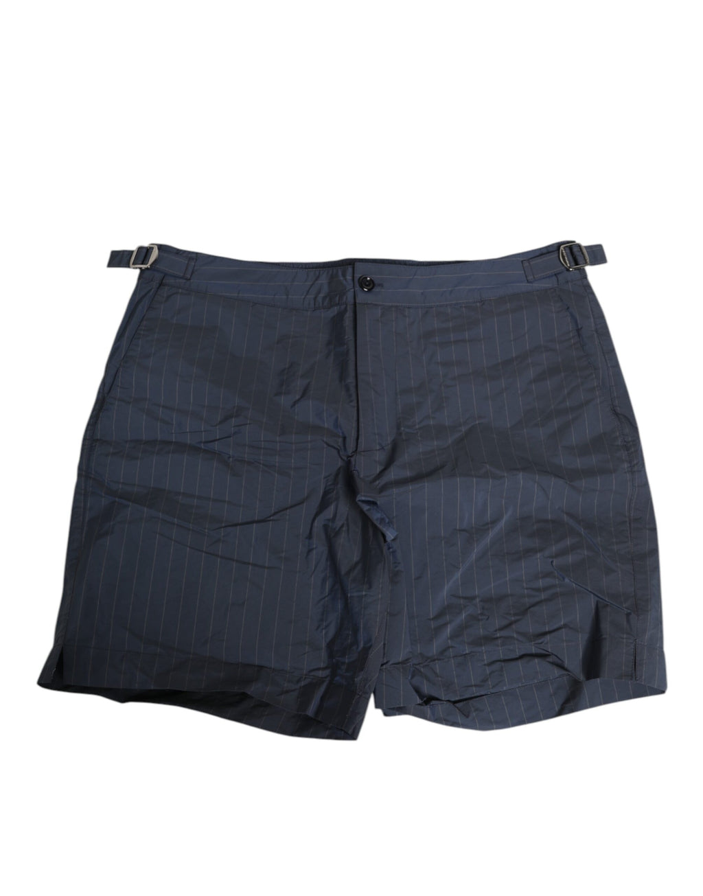 Dolce & Gabbana Marineblaue Polyester Nadelstreifen Herren Shorts Bademode