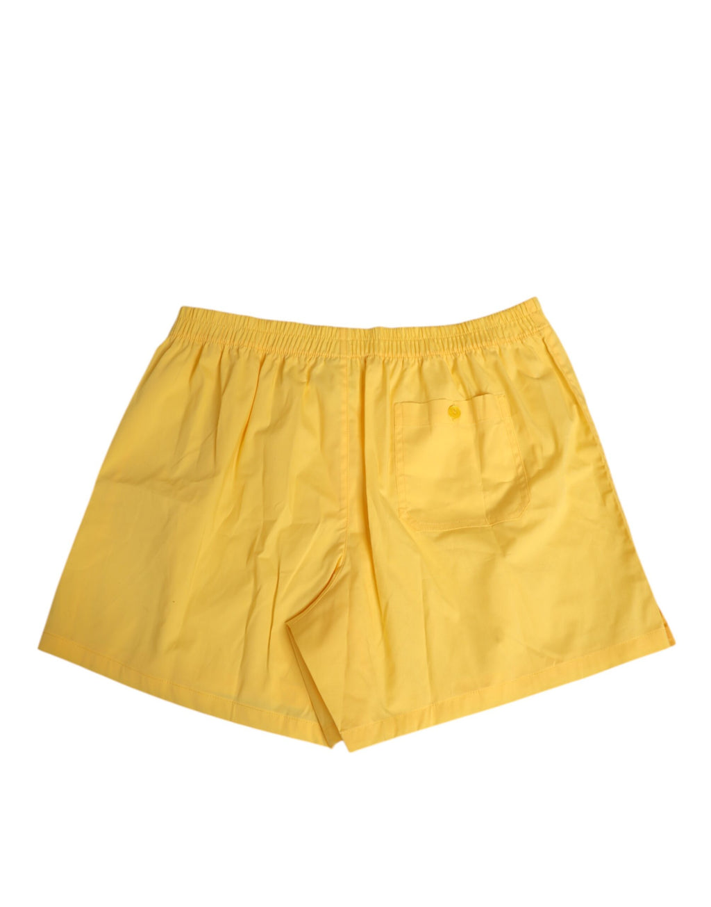Dolce & Gabbana Yellow Cotton with Elastic Waistband Short Swimwear