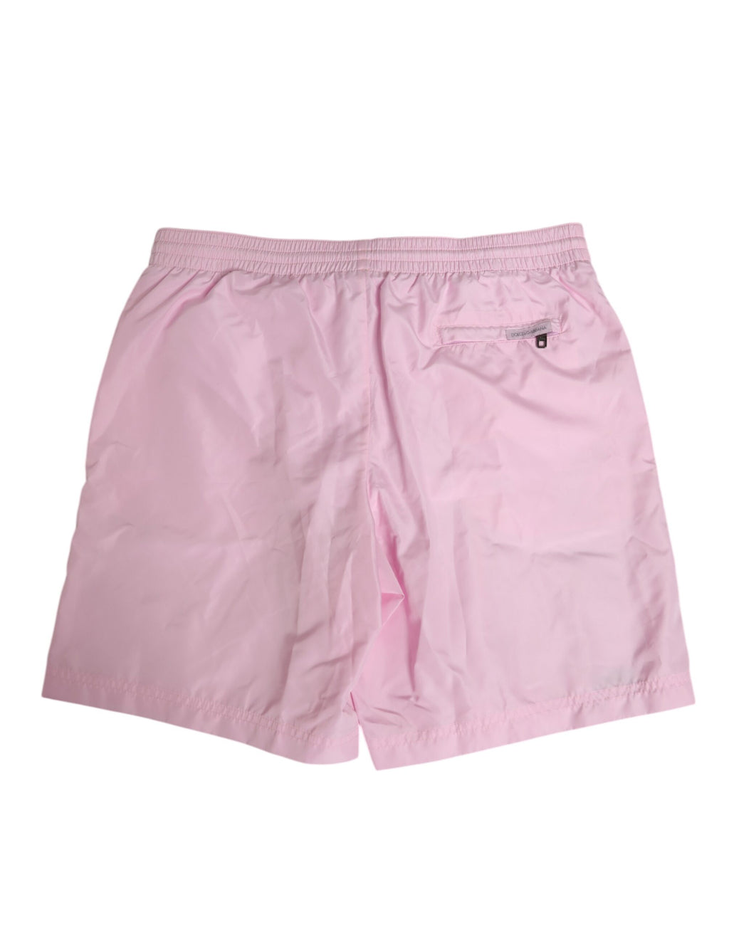 Dolce & Gabbana Pink Nylon Logo Side Stripe Beachwear Men's Swimwear