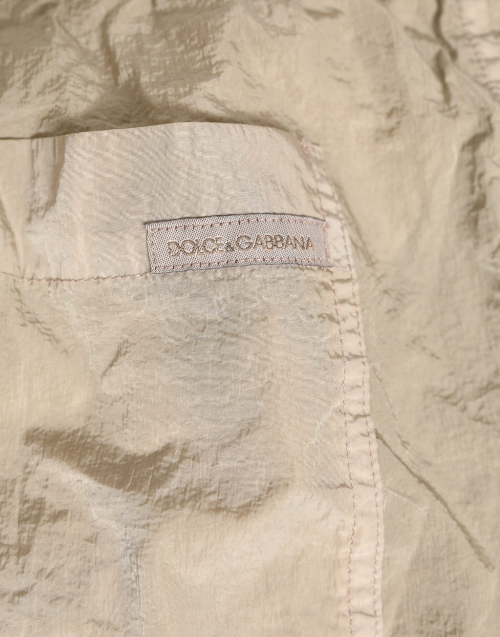 Dolce & Gabbana Beige Nylon Beachwear Men's Boxer Short Swimsuit
