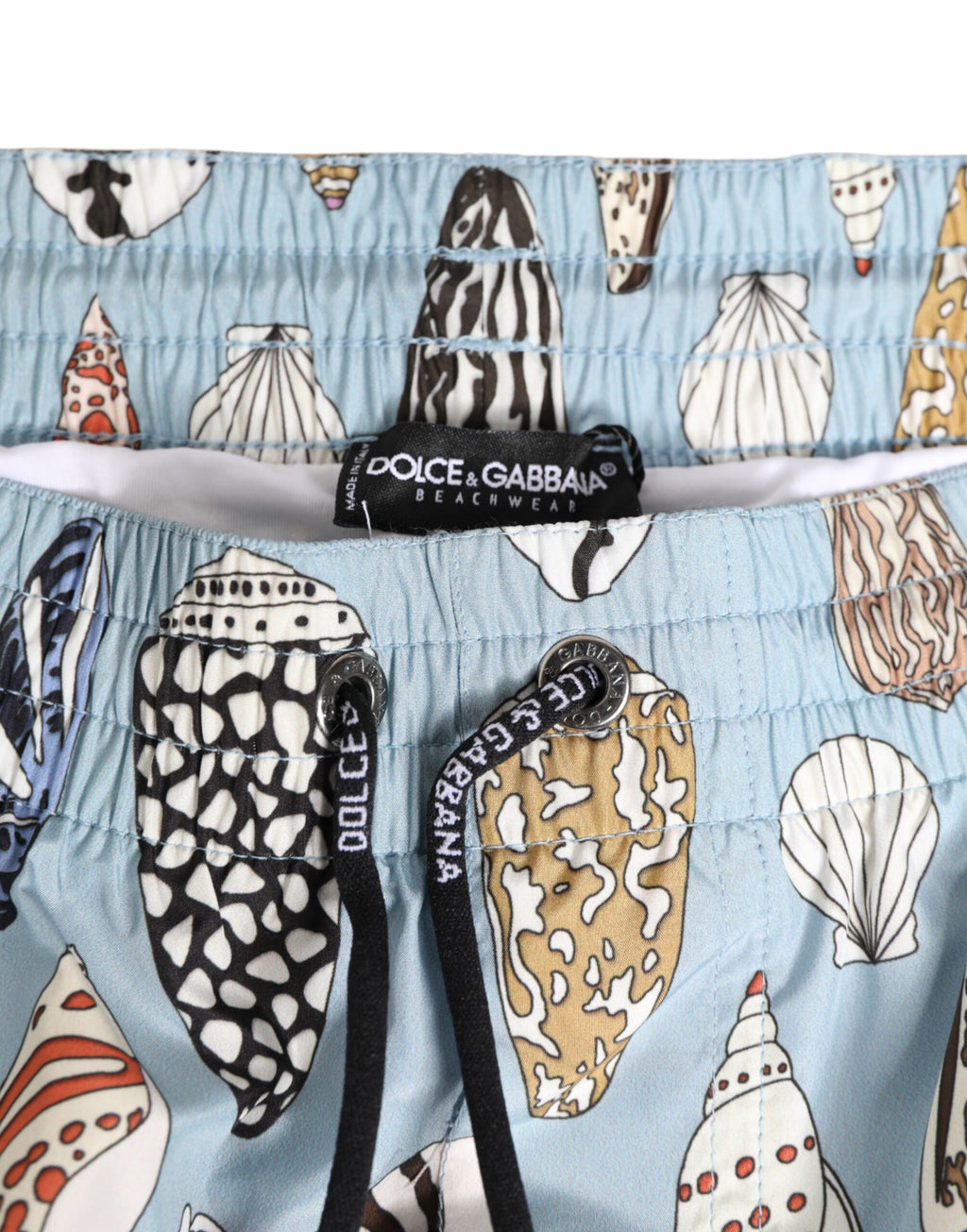 Dolce & Gabbana Blue Shell Print Nylon Men's Swim Shorts