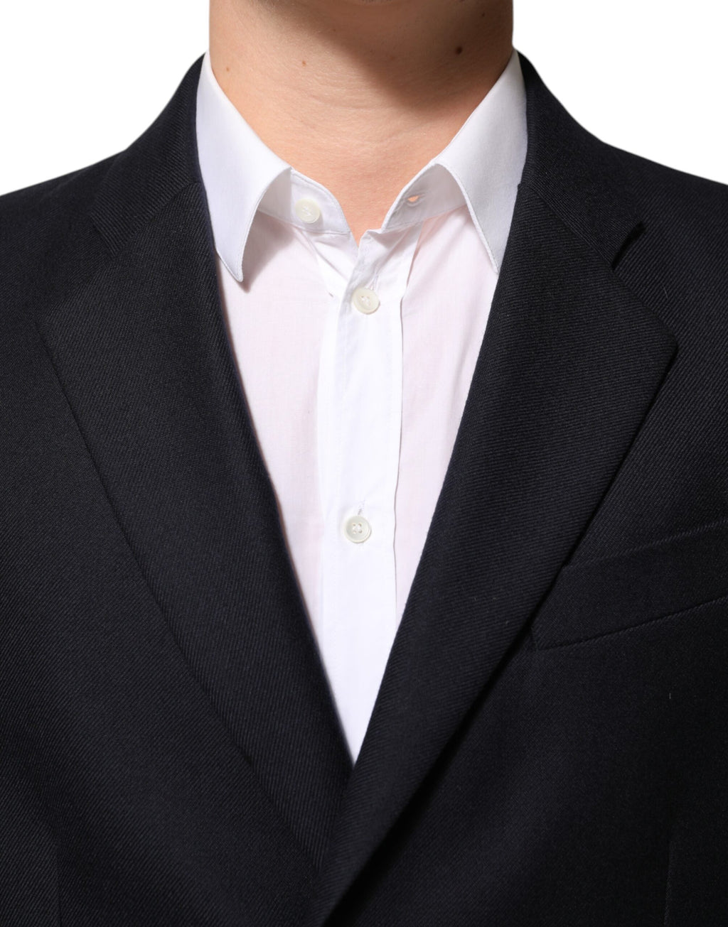Dolce & Gabbana Dark Blue Wool Men's Jacket Coat Blazer Suit