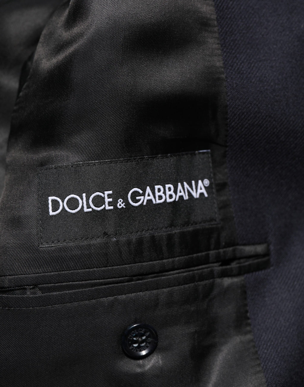 Dolce & Gabbana Dark Blue Wool Men's Jacket Coat Blazer Suit