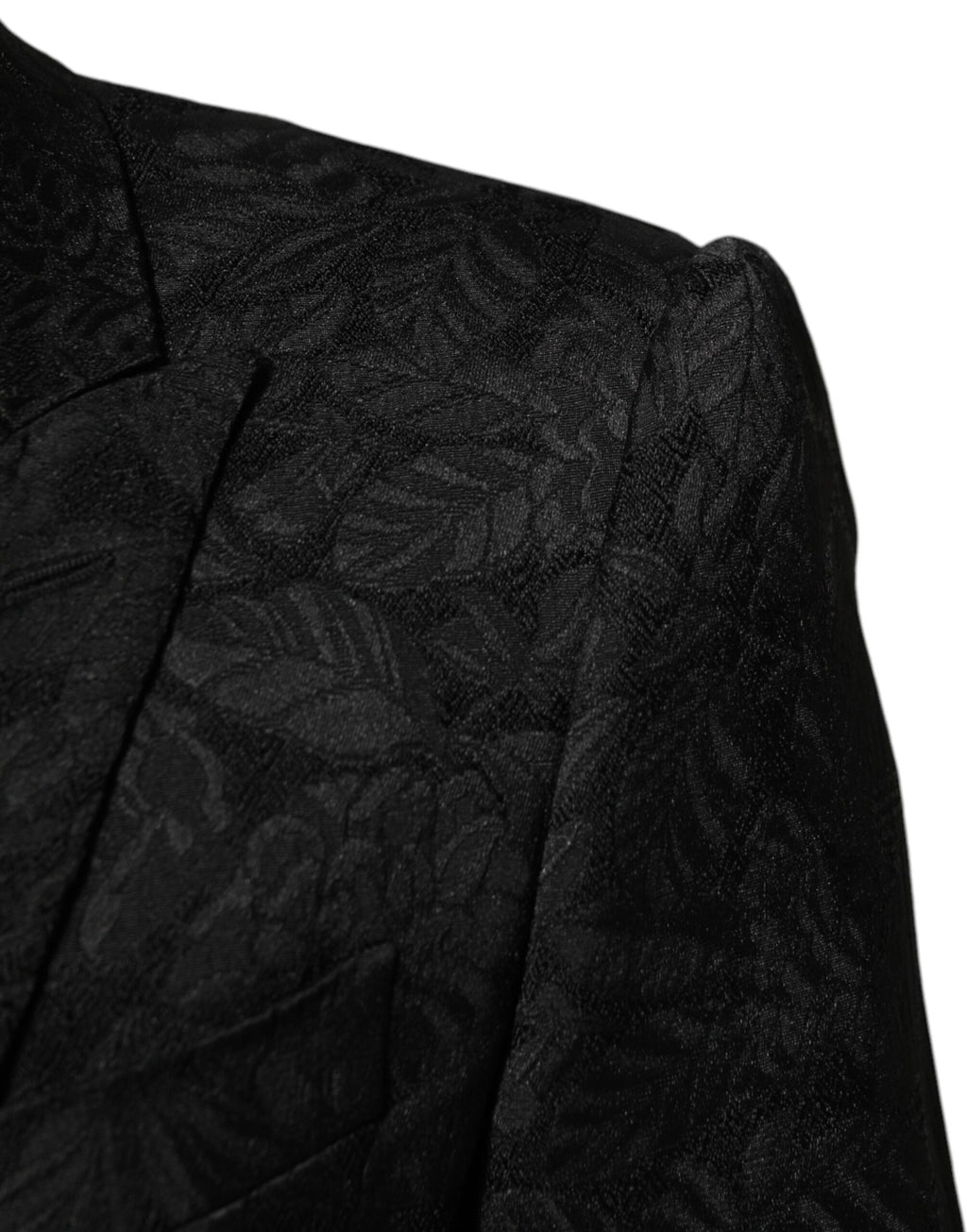 Dolce & Gabbana Black 3-piece Brocade Jacquard MARTINI Suit