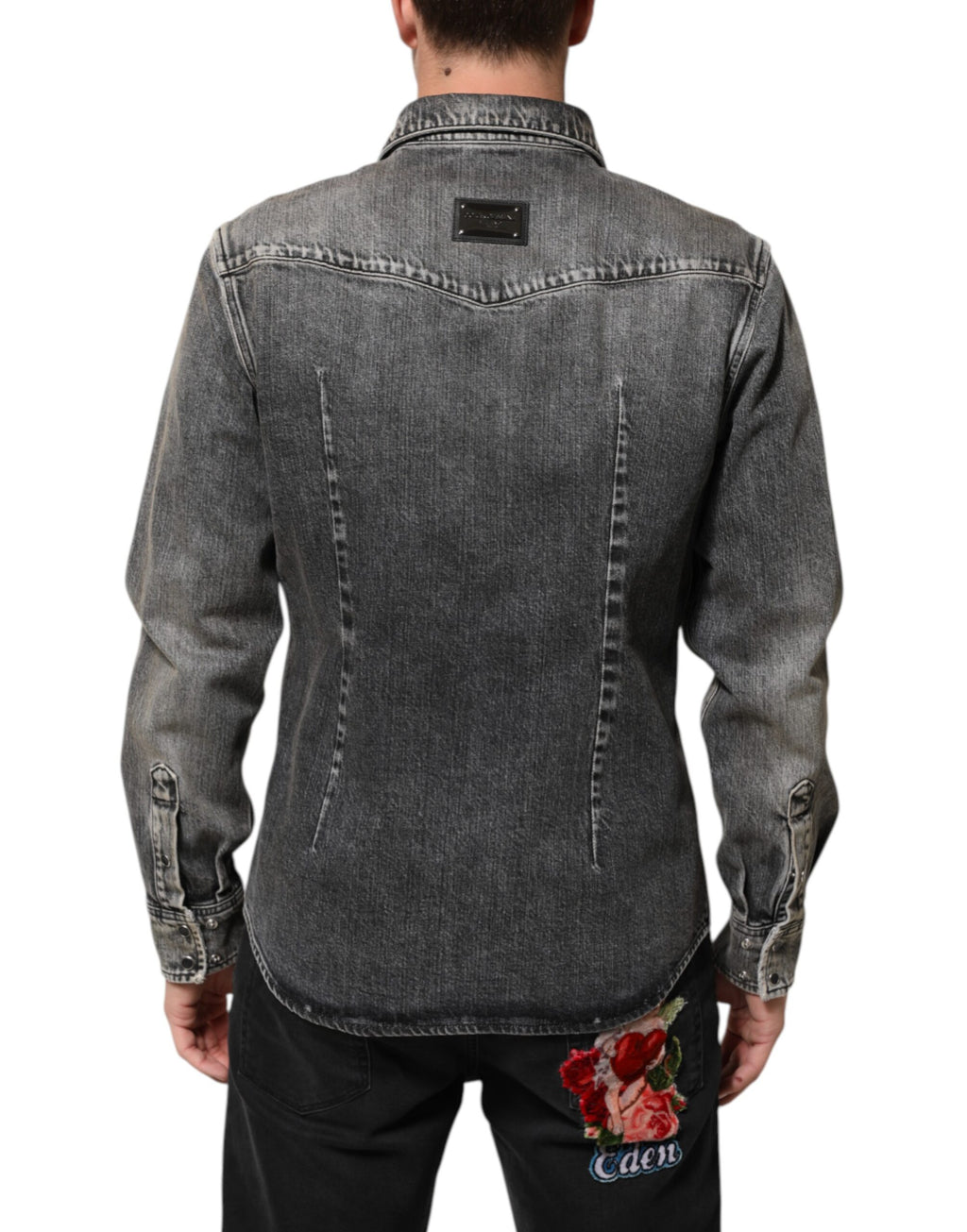 Dolce & Gabbana Washed Cotton Long-Sleeve Casual Shirt