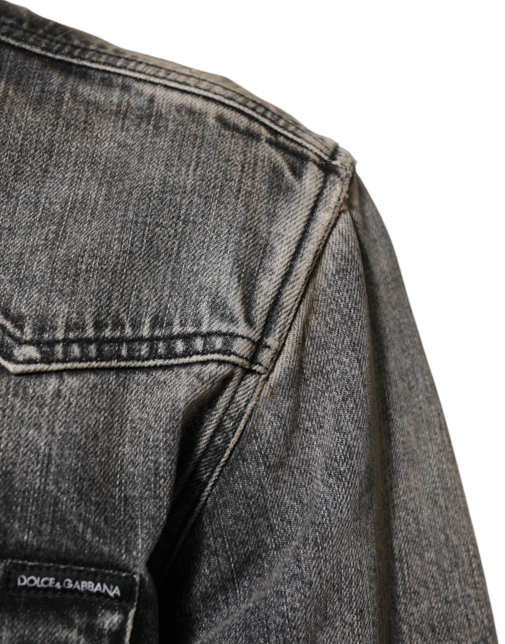 Dolce & Gabbana Washed Cotton Long-Sleeve Casual Shirt