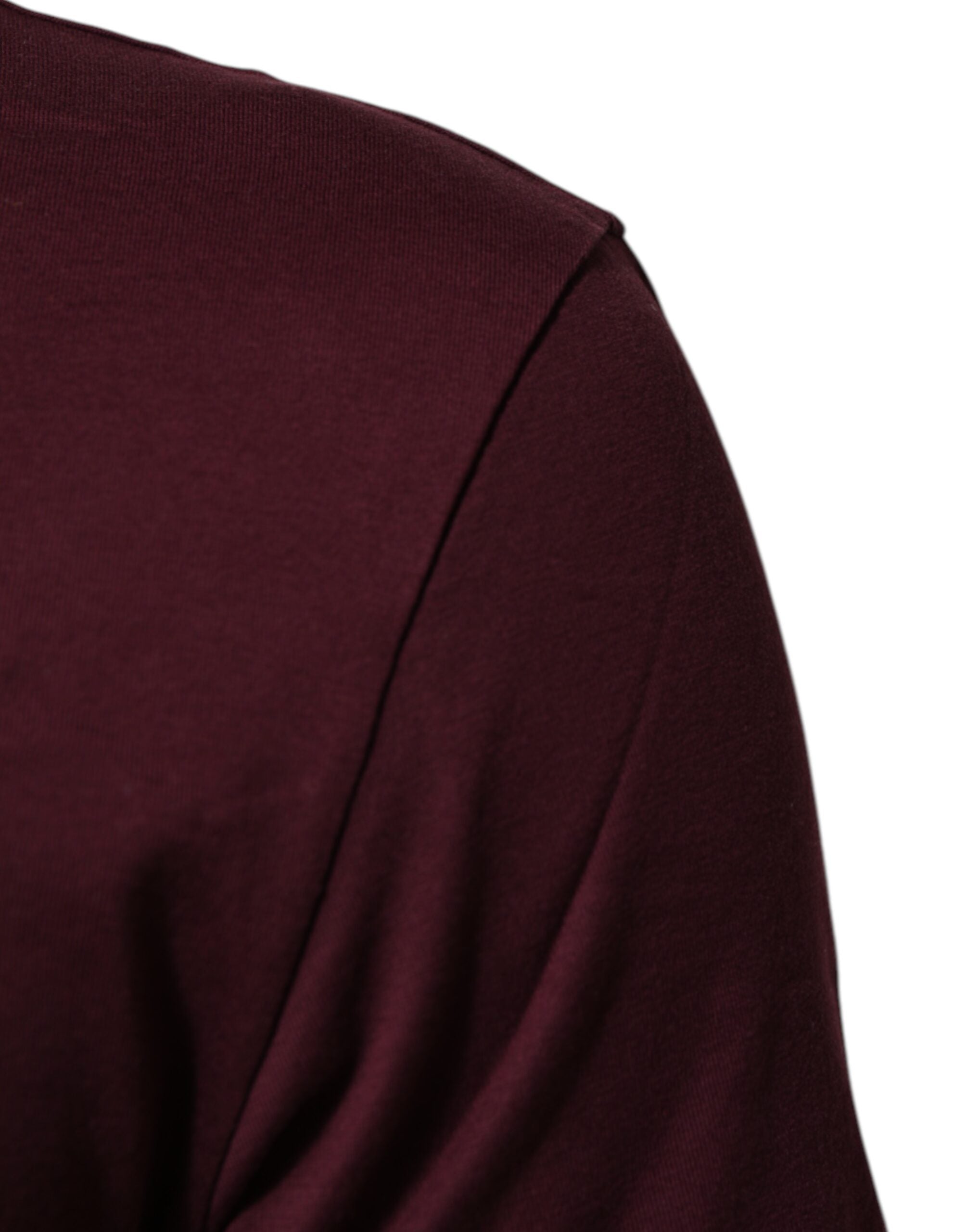 Dolce & Gabbana Burgundy DG Super King Logo Cotton T-Shirt
