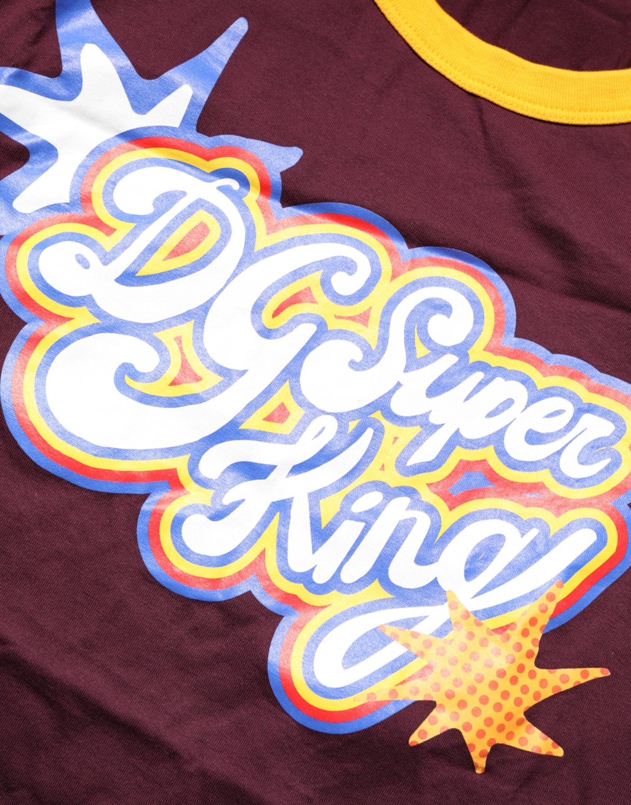 Dolce & Gabbana Burgundy DG Super King Logo Cotton T-Shirt