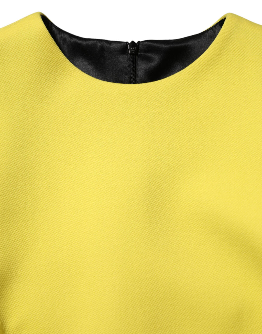 Dolce & Gabbana Yellow Viscose Acetate Long-Sleeved Mini Dress
