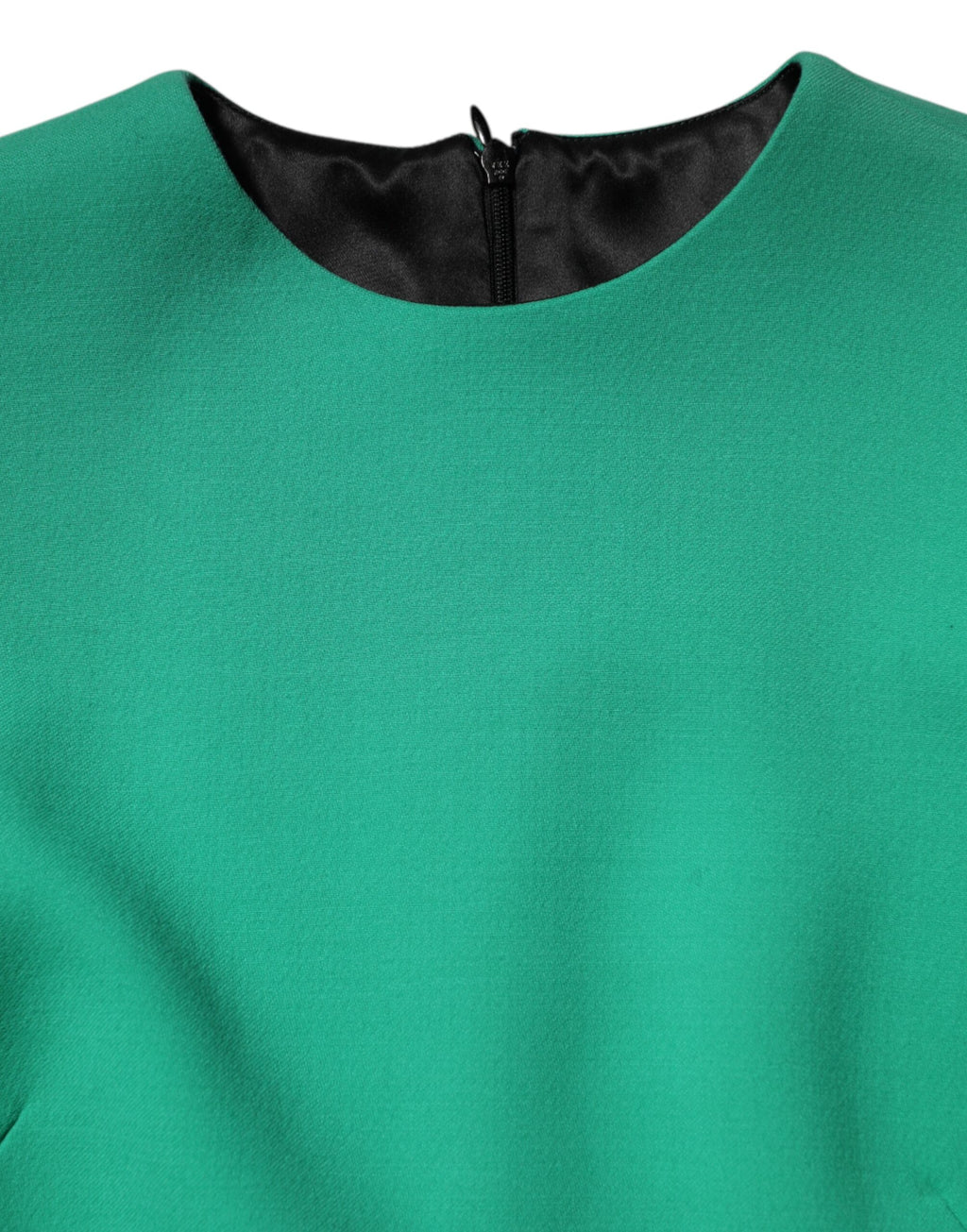 Dolce & Gabbana Green Long-Sleeved Viscose-Acetate Mini Dress