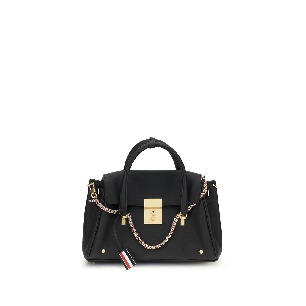 Thom Browne Handtasche aus schwarzem Kalbsleder Bos Taurus