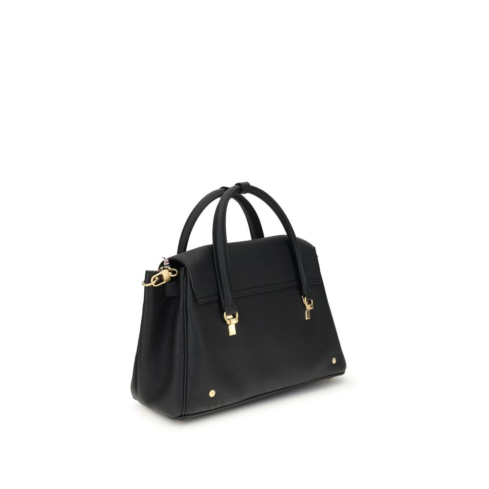 Thom Browne Handtasche aus schwarzem Kalbsleder Bos Taurus