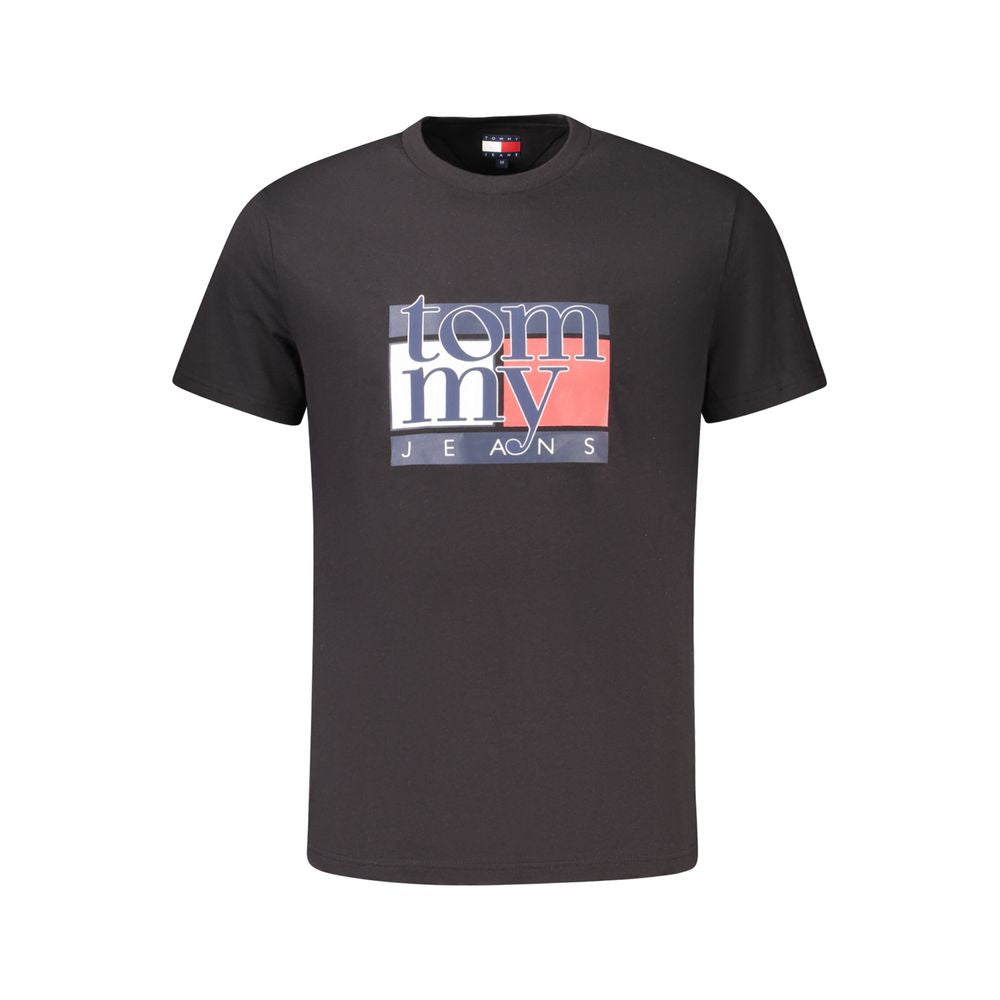 Tommy Hilfiger Schwarzes Baumwoll-T-Shirt für Herren