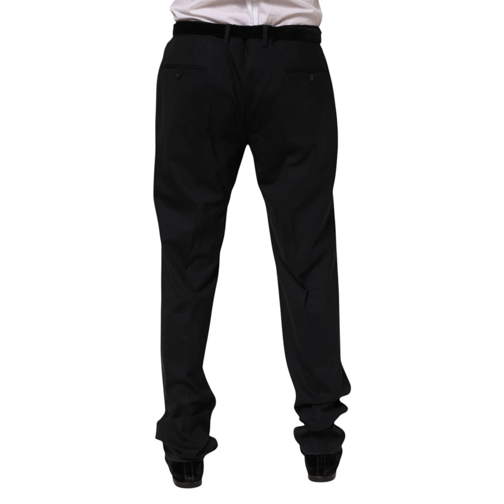 Dolce & Gabbana Schwarz Wolle Formal Kleid Männer Hosen Hosen