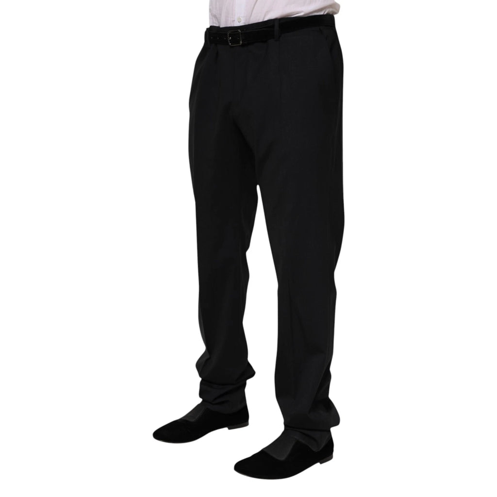 Dolce & Gabbana Schwarz Wolle Formal Kleid Männer Hosen Hosen