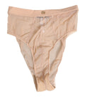 Dolce & Gabbana Beige Durchsichtiges Netz Höschen mit hoher Taille Unterwäsche