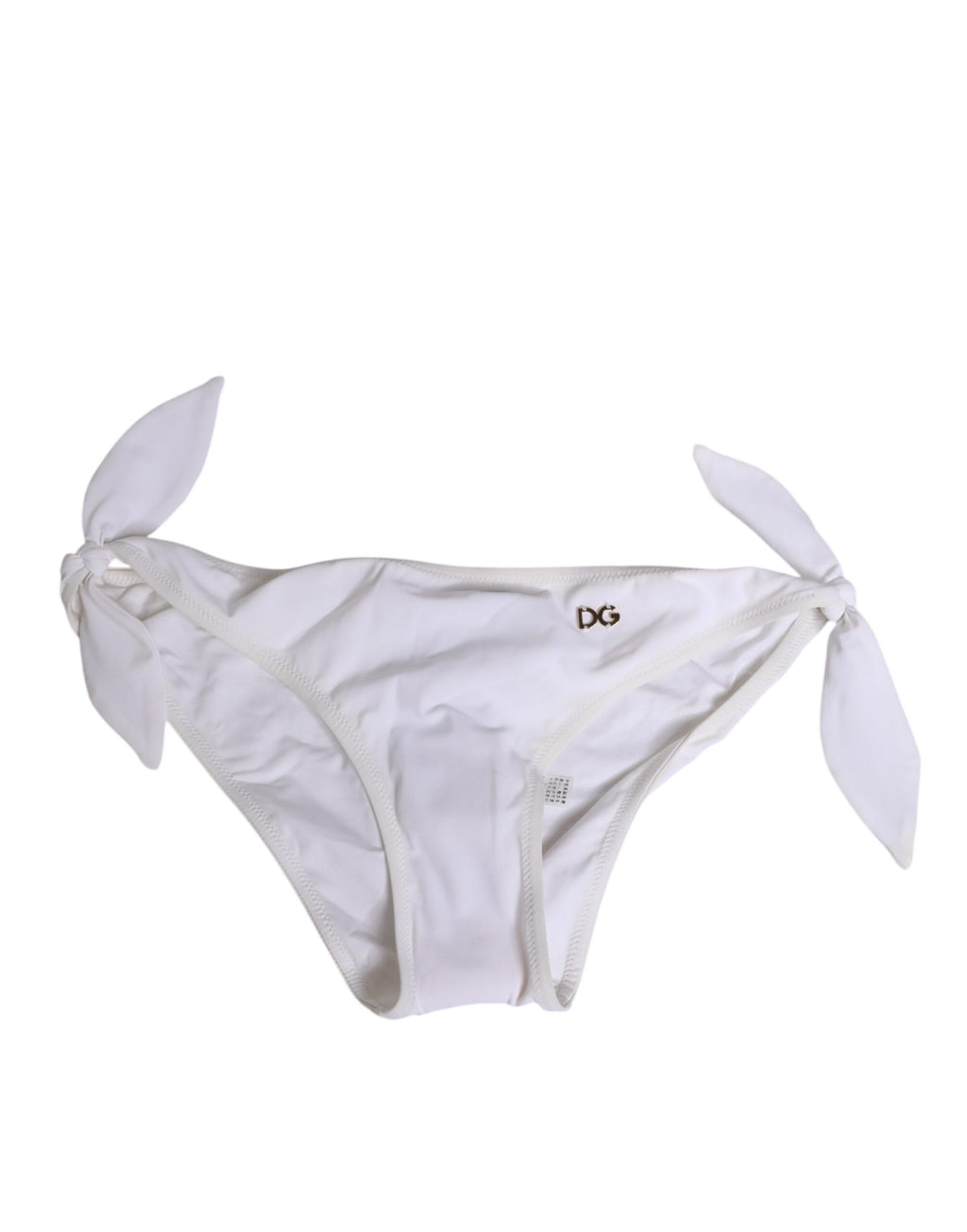 Dolce & Gabbana White Logo Side-Tie Bikini Bottom Underwear