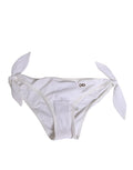 Dolce & Gabbana White Logo Side-Tie Bikini Bottom Underwear
