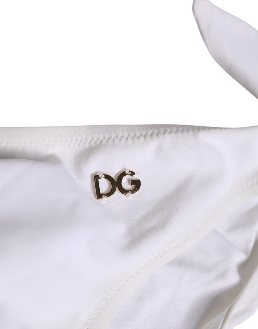 Dolce & Gabbana White Logo Side-Tie Bikini Bottom Underwear