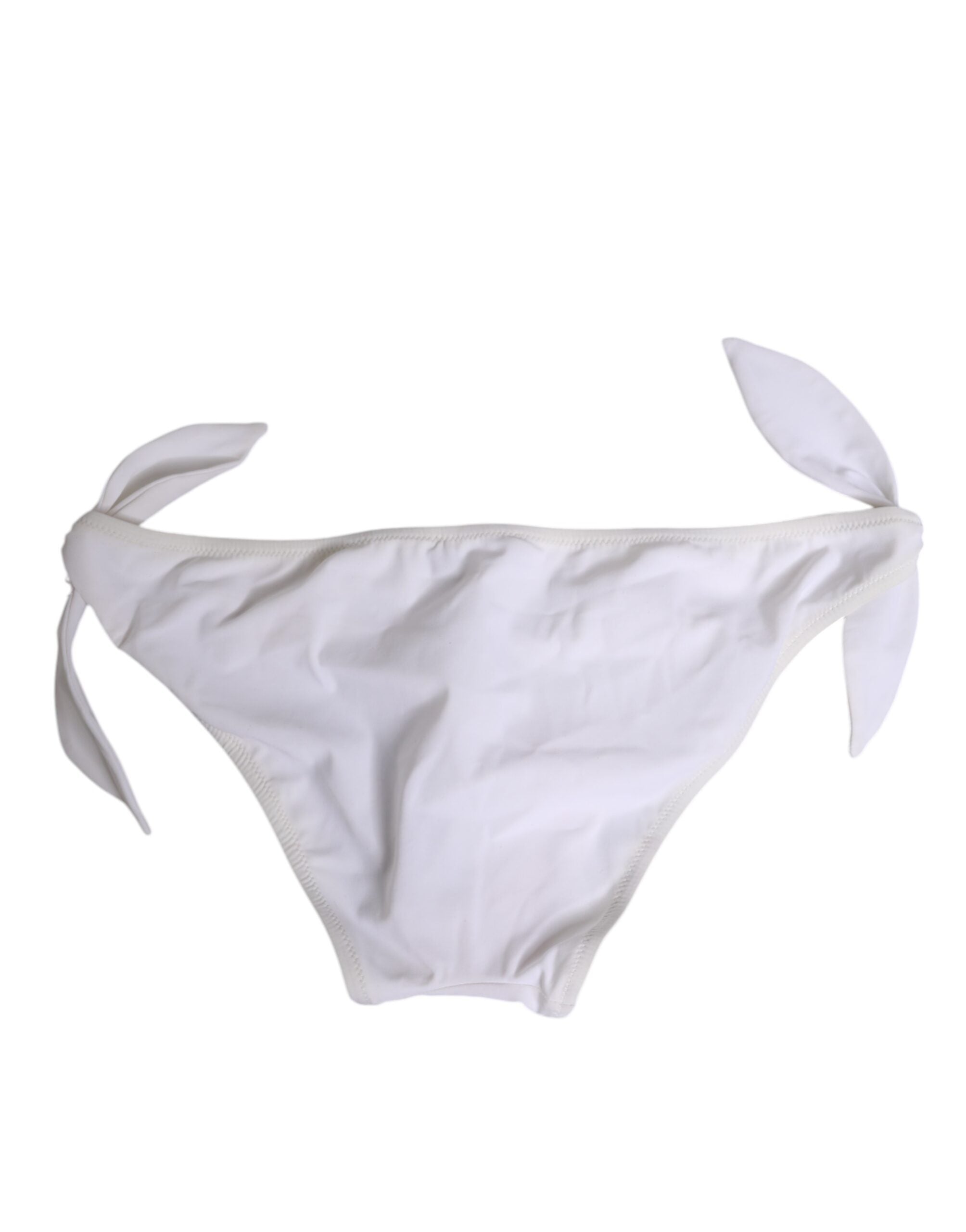 Dolce & Gabbana White Logo Side-Tie Bikini Bottom Underwear