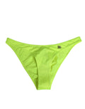 Dolce & Gabbana Neon Green DG Logo Swim Briefs Women's Underwear