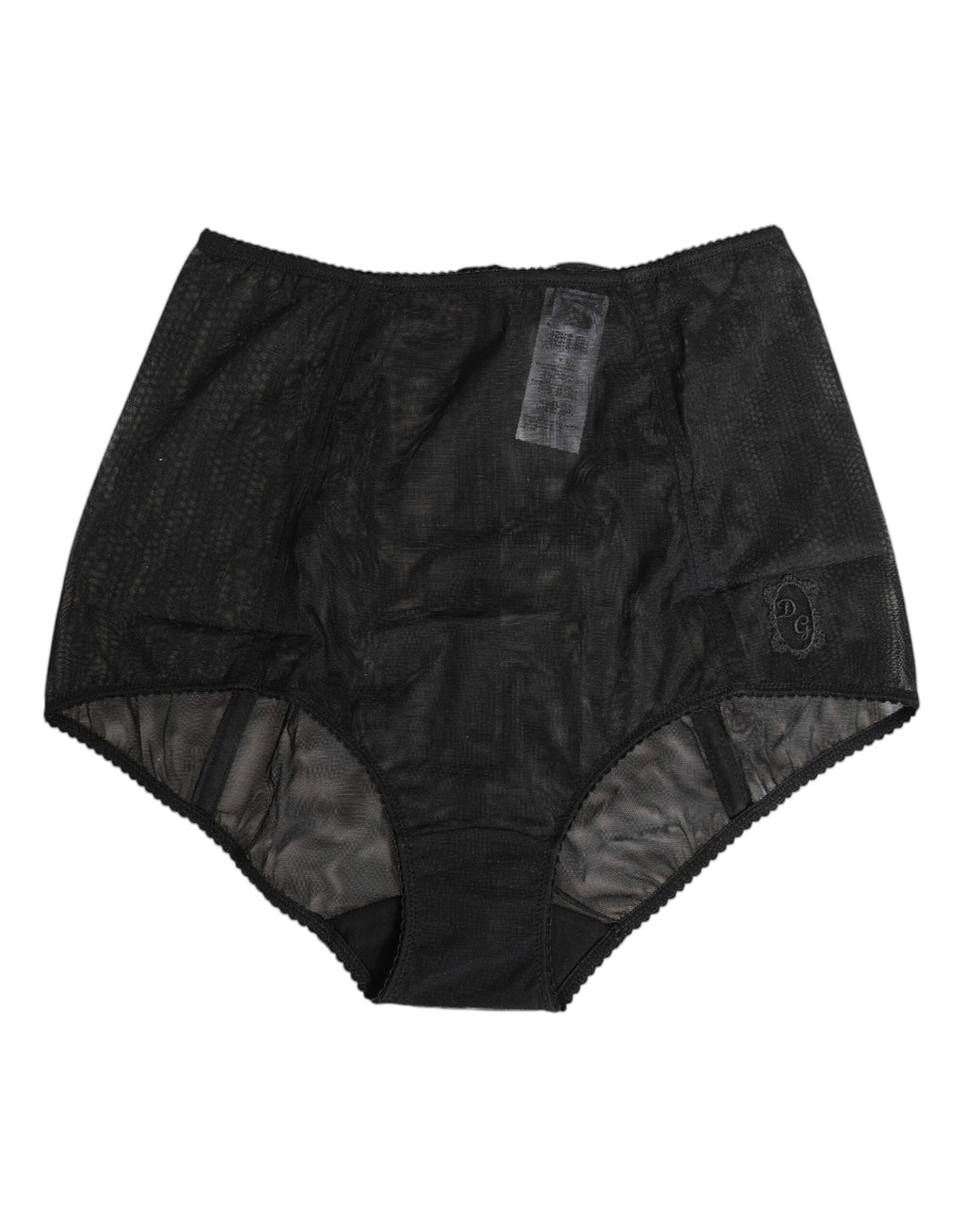 Dolce & Gabbana Black High-Waist Mesh Sheer Shapewear Underwear