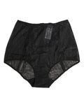 Dolce & Gabbana Black High-Waist Mesh Sheer Shapewear Underwear