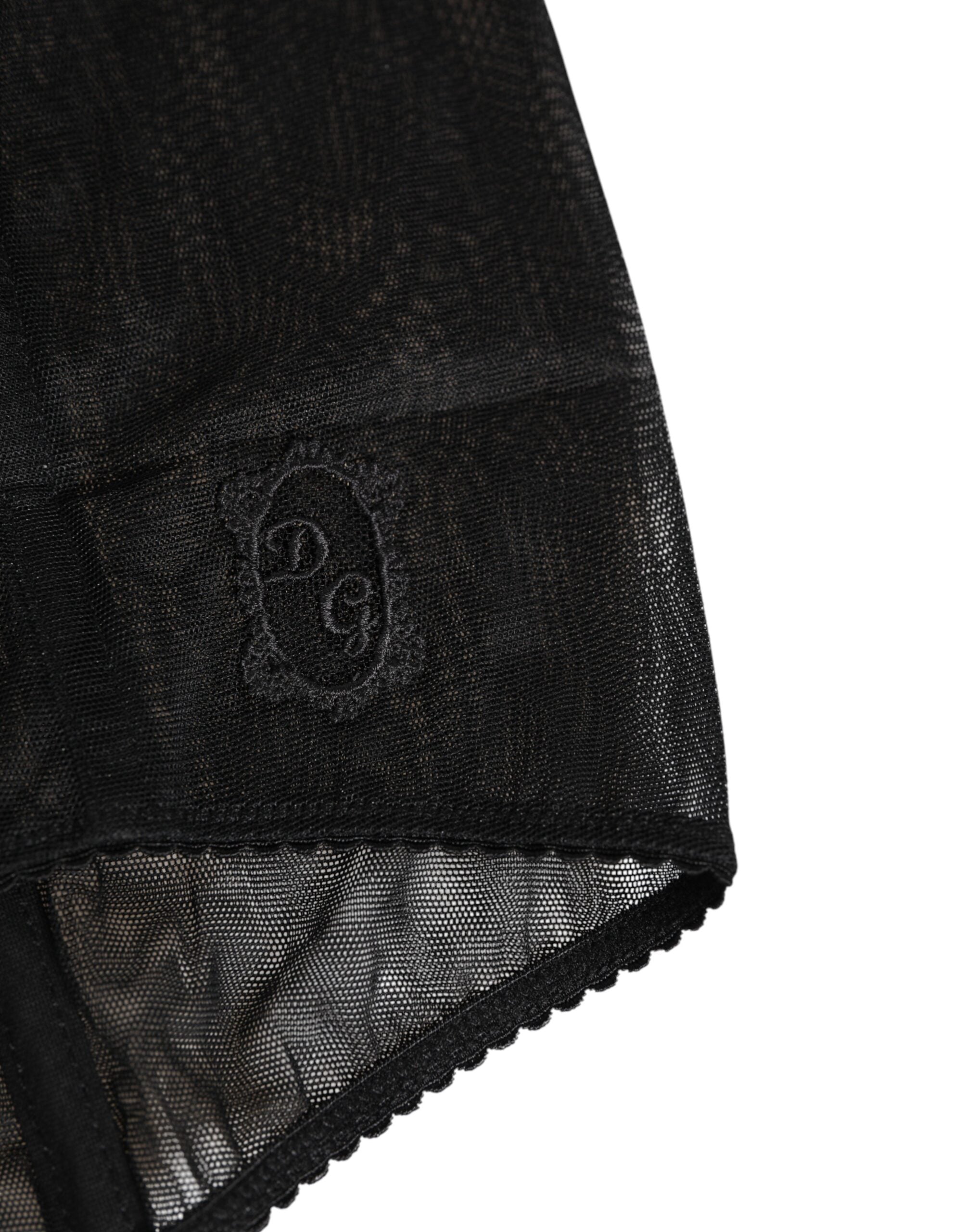 Dolce & Gabbana Black High-Waist Mesh Sheer Shapewear Underwear