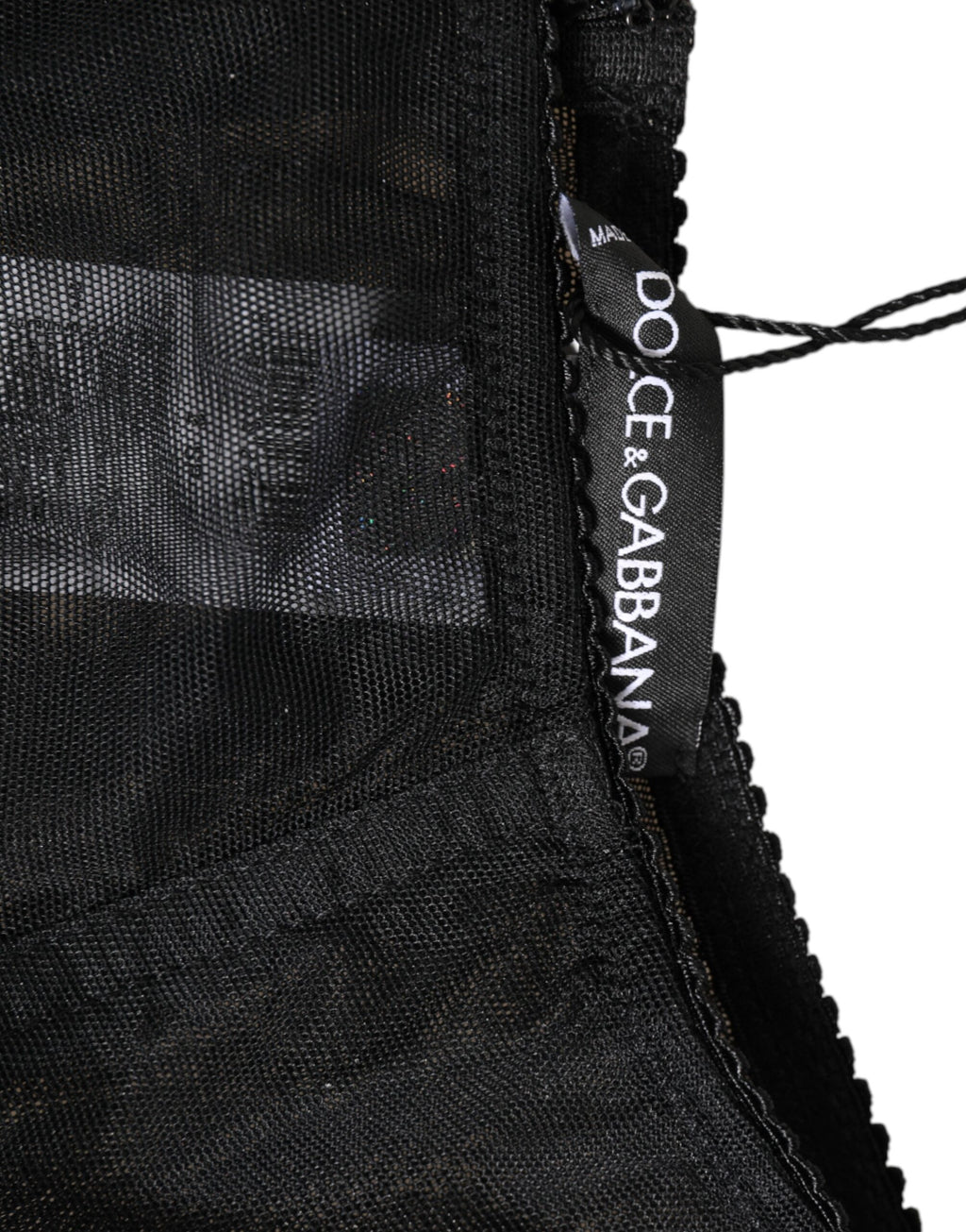 Dolce & Gabbana Black High-Waist Mesh Sheer Shapewear Underwear