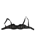 Dolce & Gabbana Schwarzer transparenter Mesh-BH mit Bügeln Unterwäsche