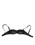 Dolce & Gabbana Schwarzer Seidensatin Kabelloser Dessous-BH Unterwäsche