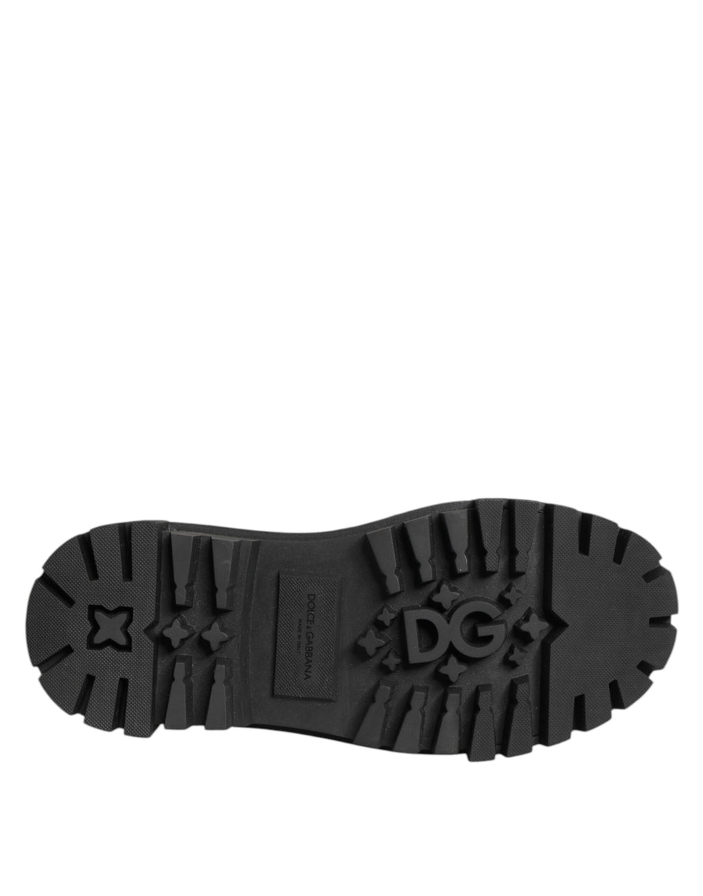 Dolce & Gabbana Black Leather Jewel and Crystal Derby Shoes