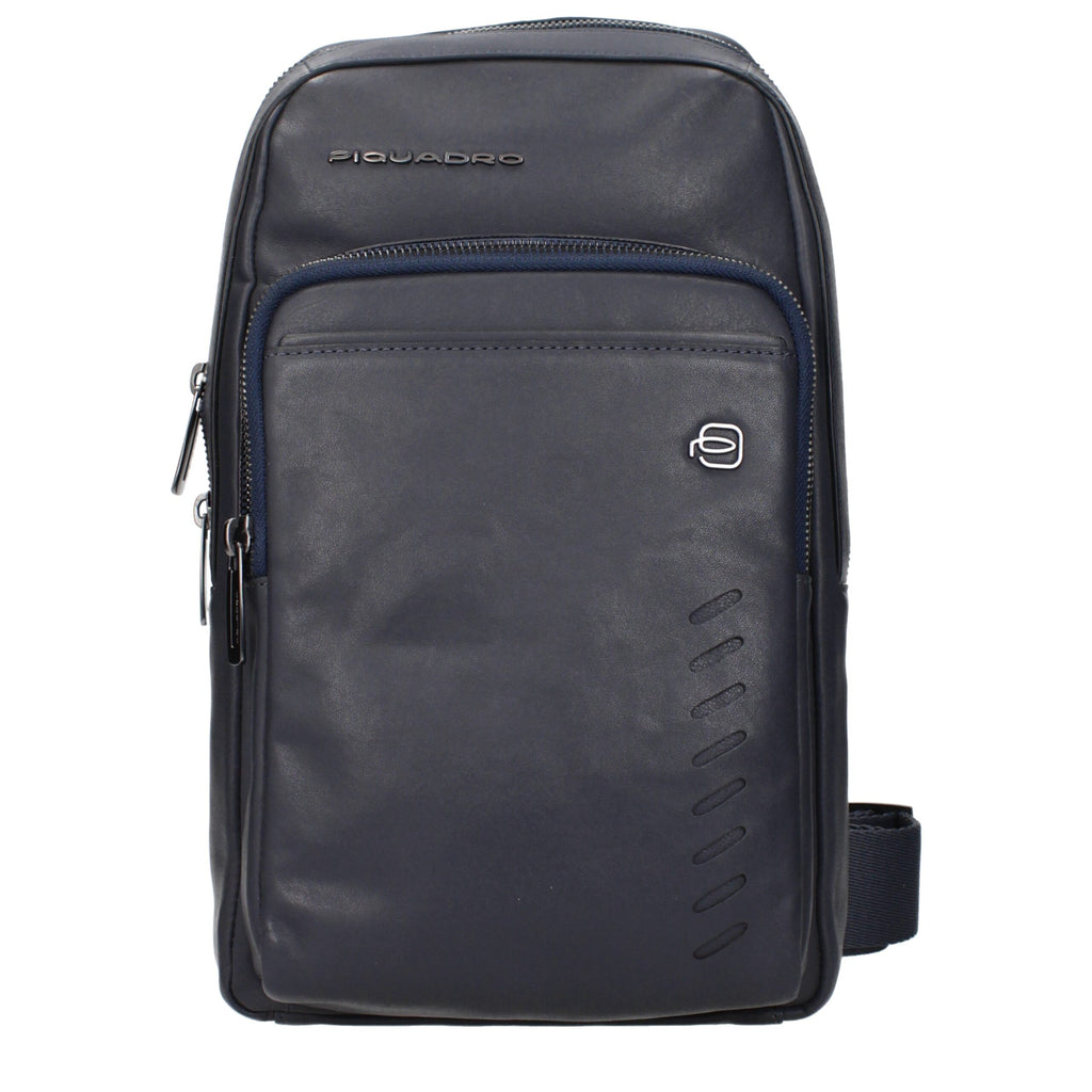 Piquadro Blaue Leder Umhängetasche