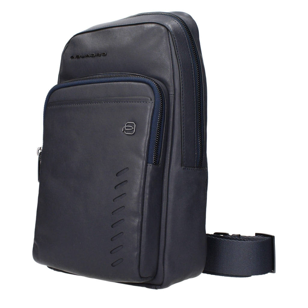 Piquadro Blaue Leder Umhängetasche