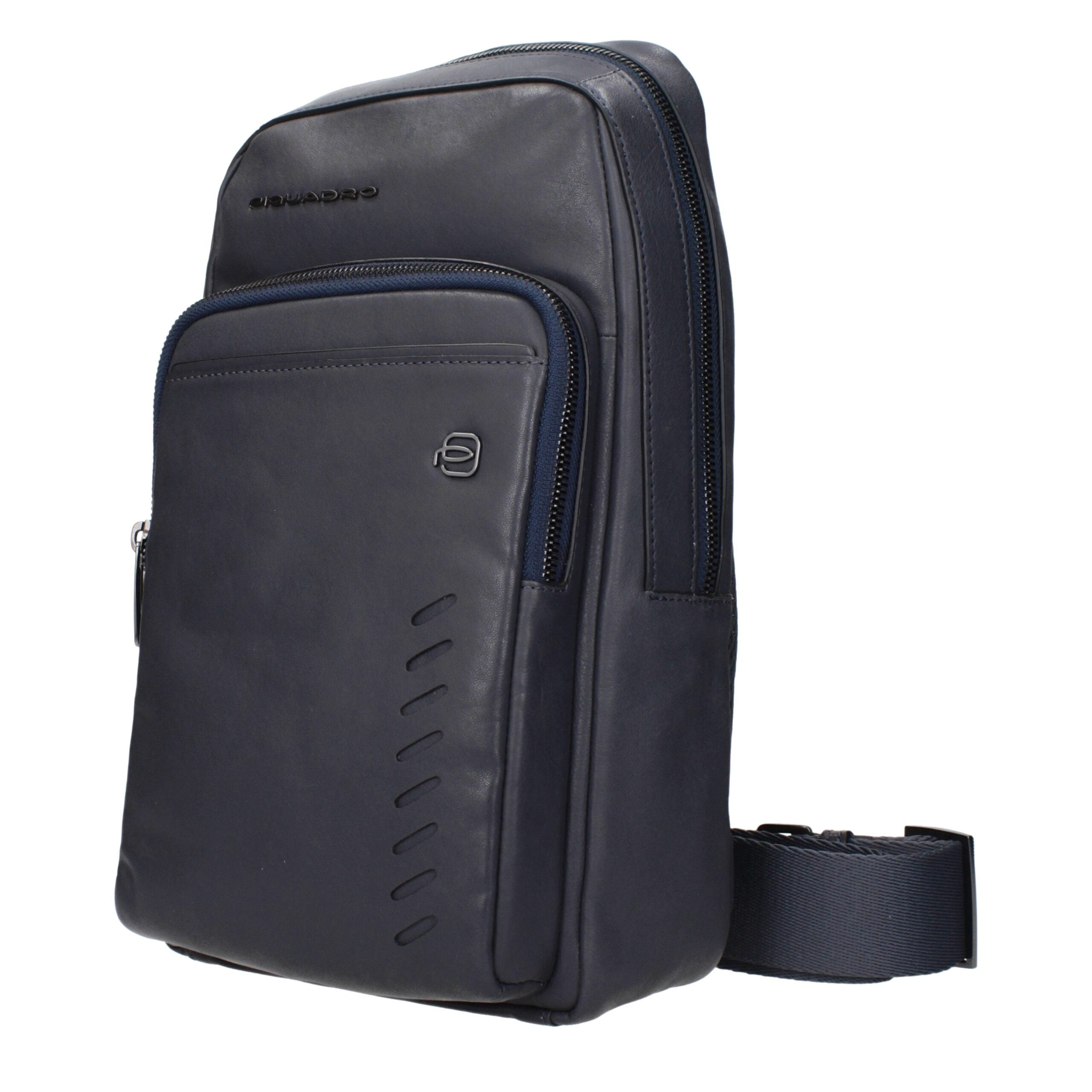 Piquadro Blaue Leder Umhängetasche