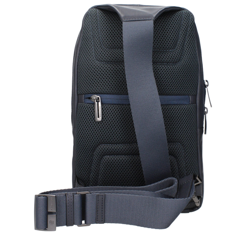 Piquadro Blaue Leder Umhängetasche