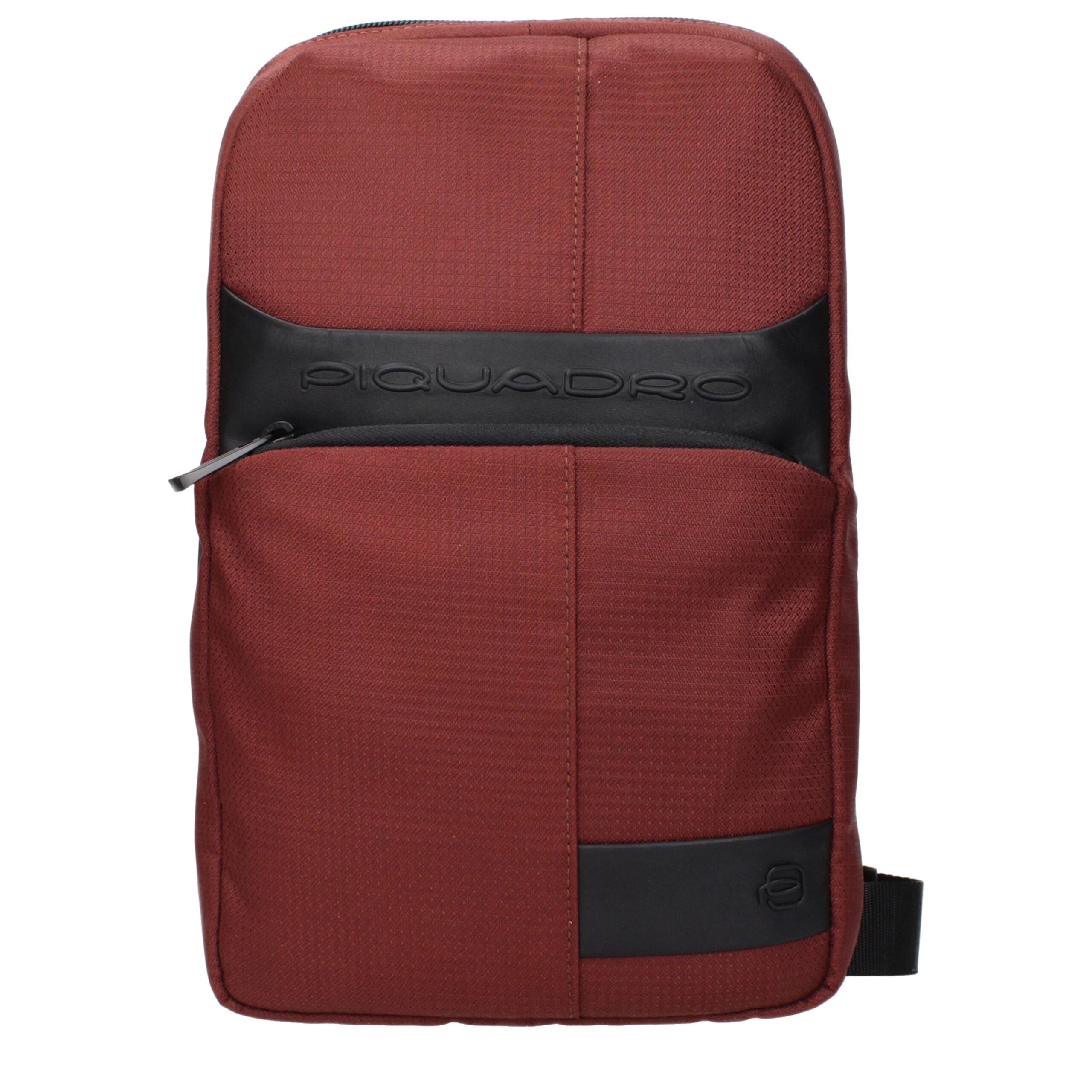 Piquadro Rote Stoff-Crossbody-Tasche